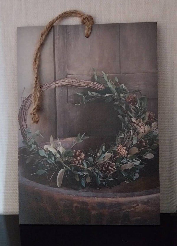 Deco schilderijtje krans