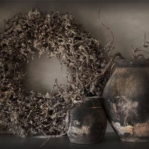 Spatscherm antieken potten met krans