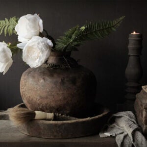 Spatscherm witte pioenen