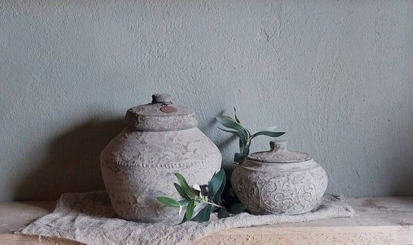 Stoere potten met deksel - set