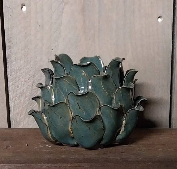 Kaarsenstander - Aardewerk in Artisjok model