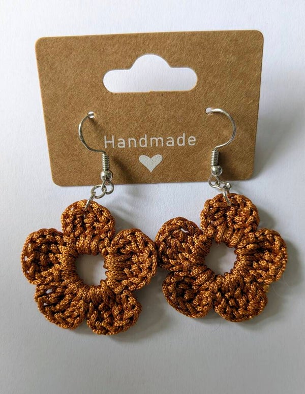 Boucles d'oreilles Fleur dorée