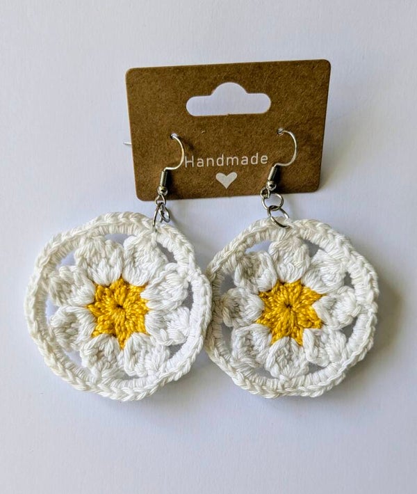 Boucle d'oreille rosace Marguerite bonhème