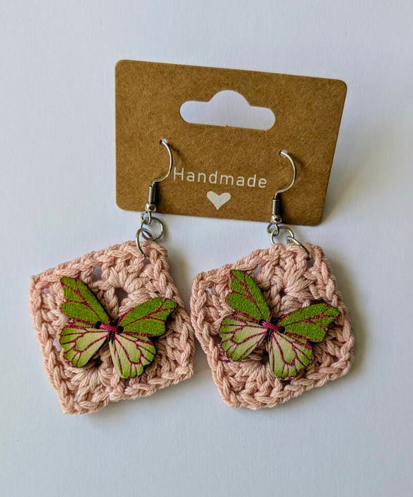 Boucles d'oreilles Granny Papillon