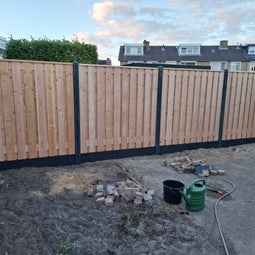 Hout-beton schutting Douglas
