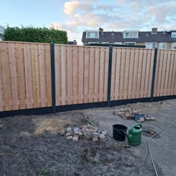 Hout-beton schutting Douglas
