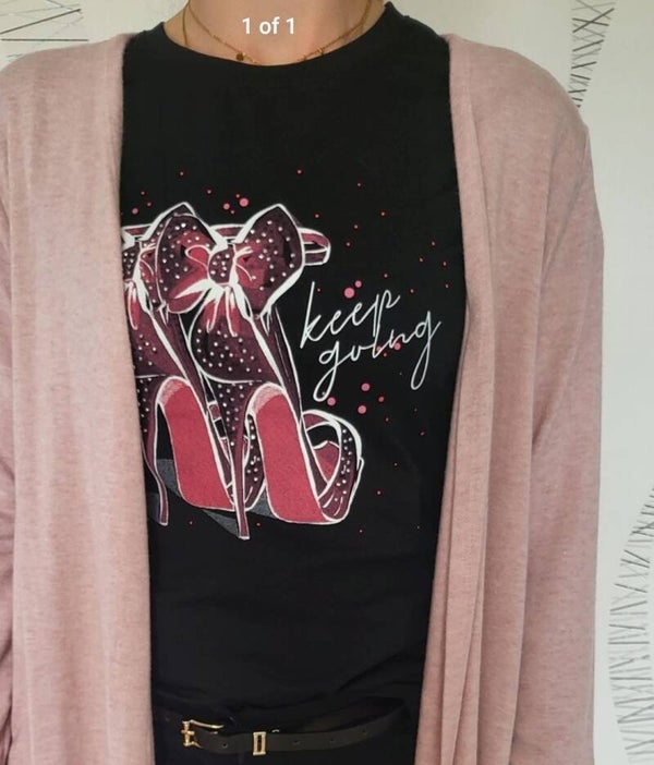 T-shirt "chaussures strass"