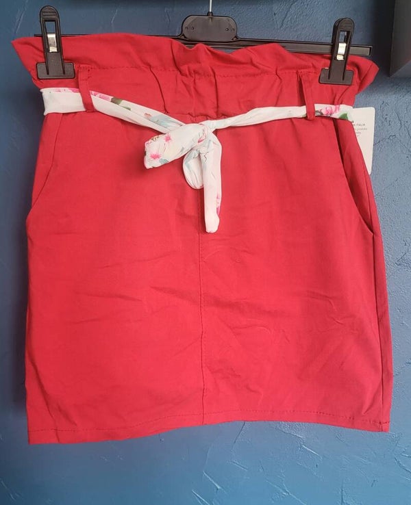 Jupe avec ceinture tissu