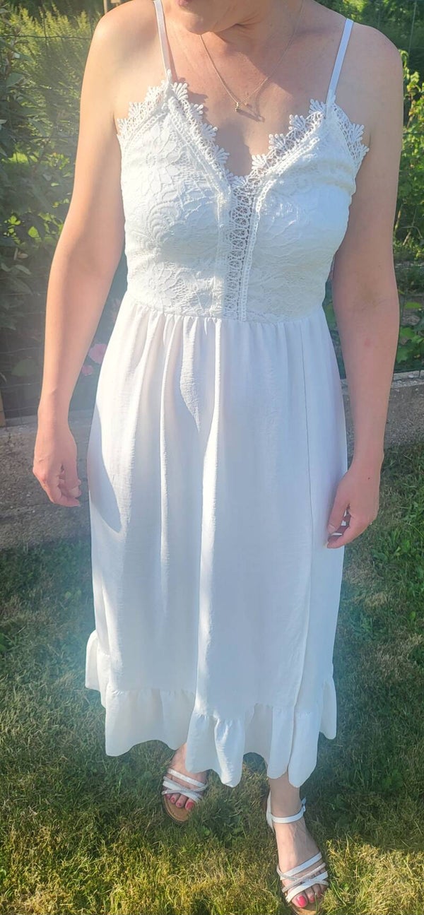 Robe longue dentelles