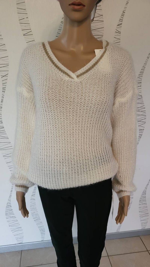 Pull bi colore laine