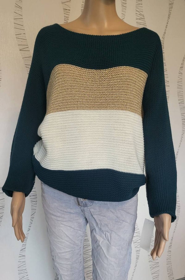 Pull laine 3 couleurs