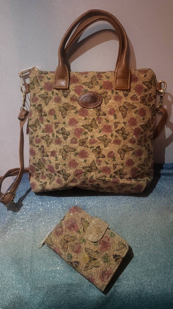 Sac à main bandoulière  avec son portefeuille