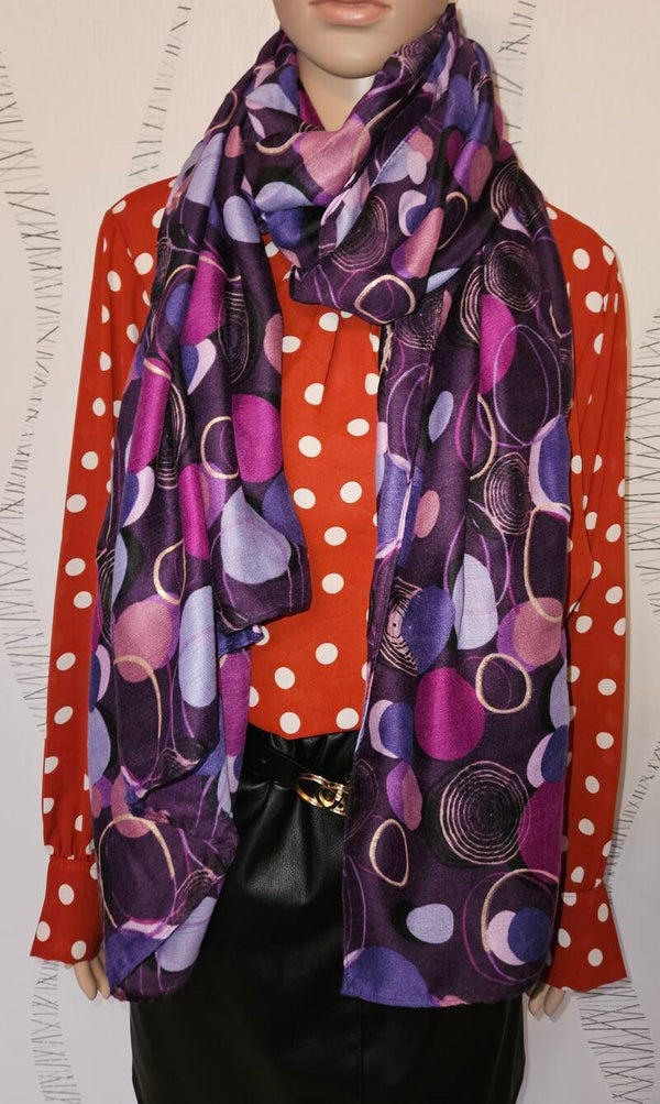 Foulard cercles dorés