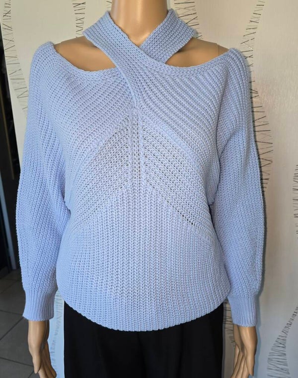 Pull col croisé