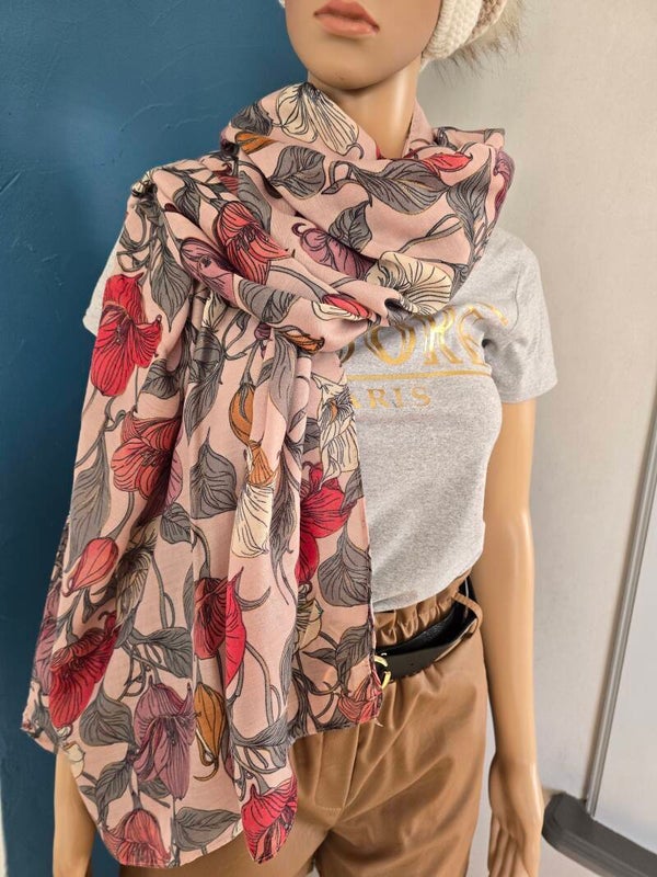 Foulard motif floral
