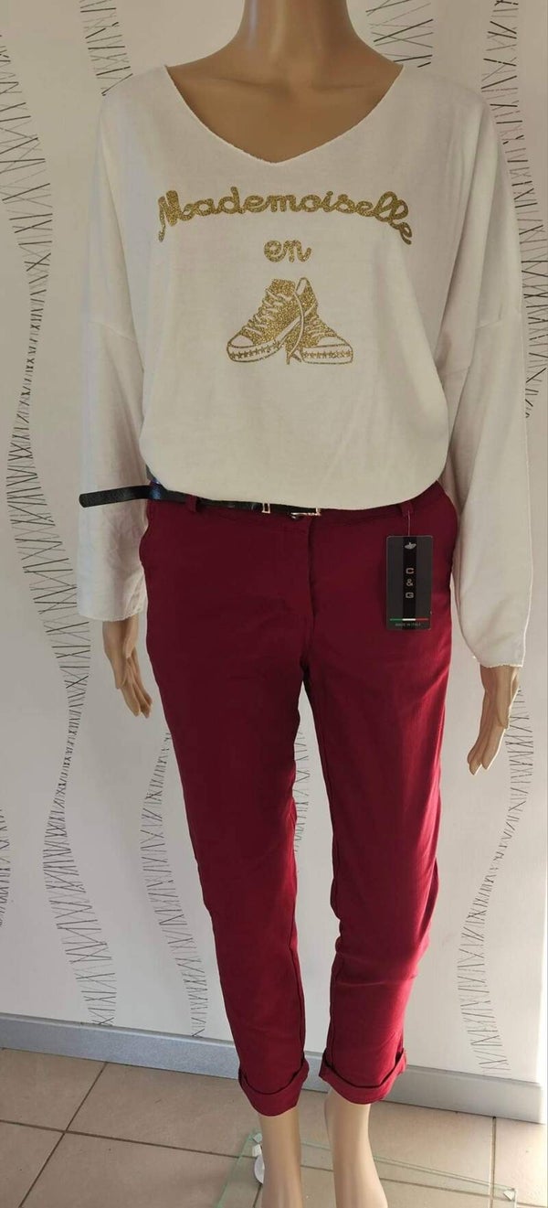 Pantalon Bordeaux