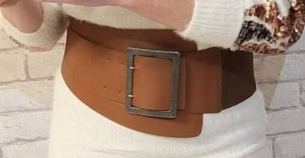 Ceinture asymétrique camel