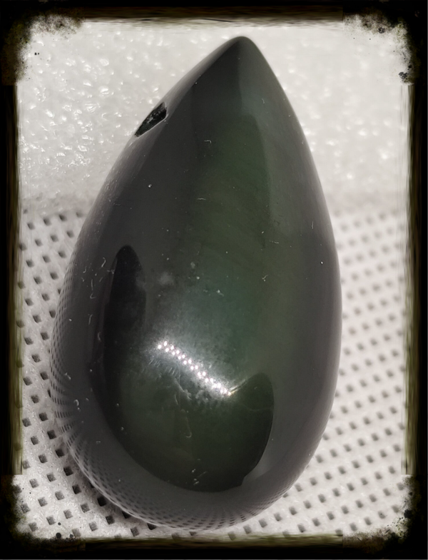 Pendentif Goutte en Obsidienne Œil Céleste