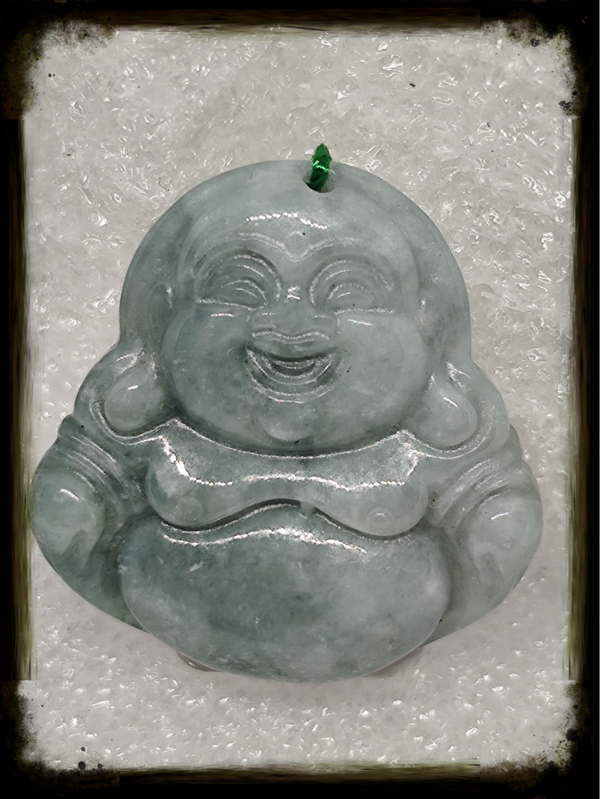 Pendentif Bouddha en Jade (25 x 25 mm)