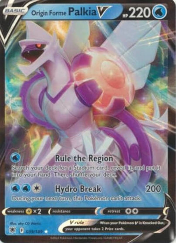 039/189 Origin Forme Palkia V - Pokemon SWSH10 Astral Radiance M/NM -