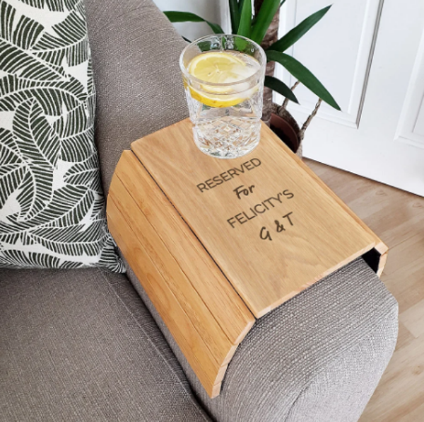 Free Text Wooden Sofa Tray