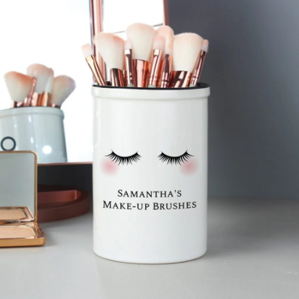 Personalised Eyelashes Ceramic Storage Pot