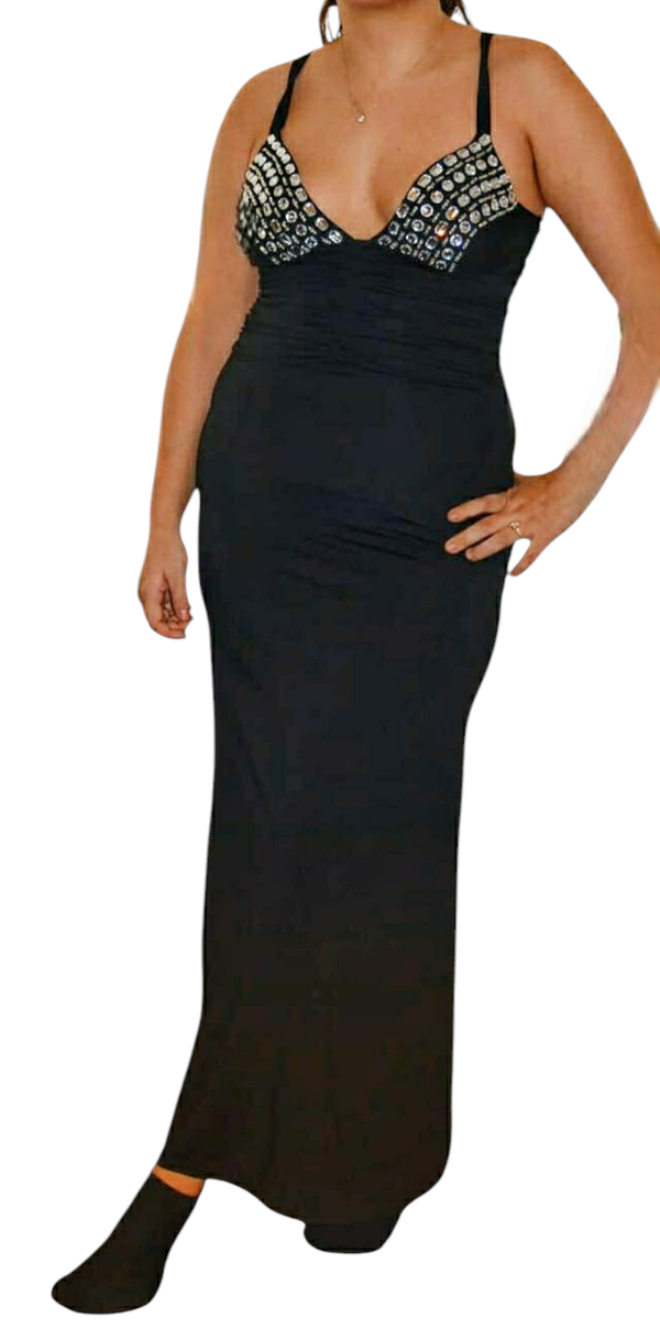 Zwarte Jurk met palleten