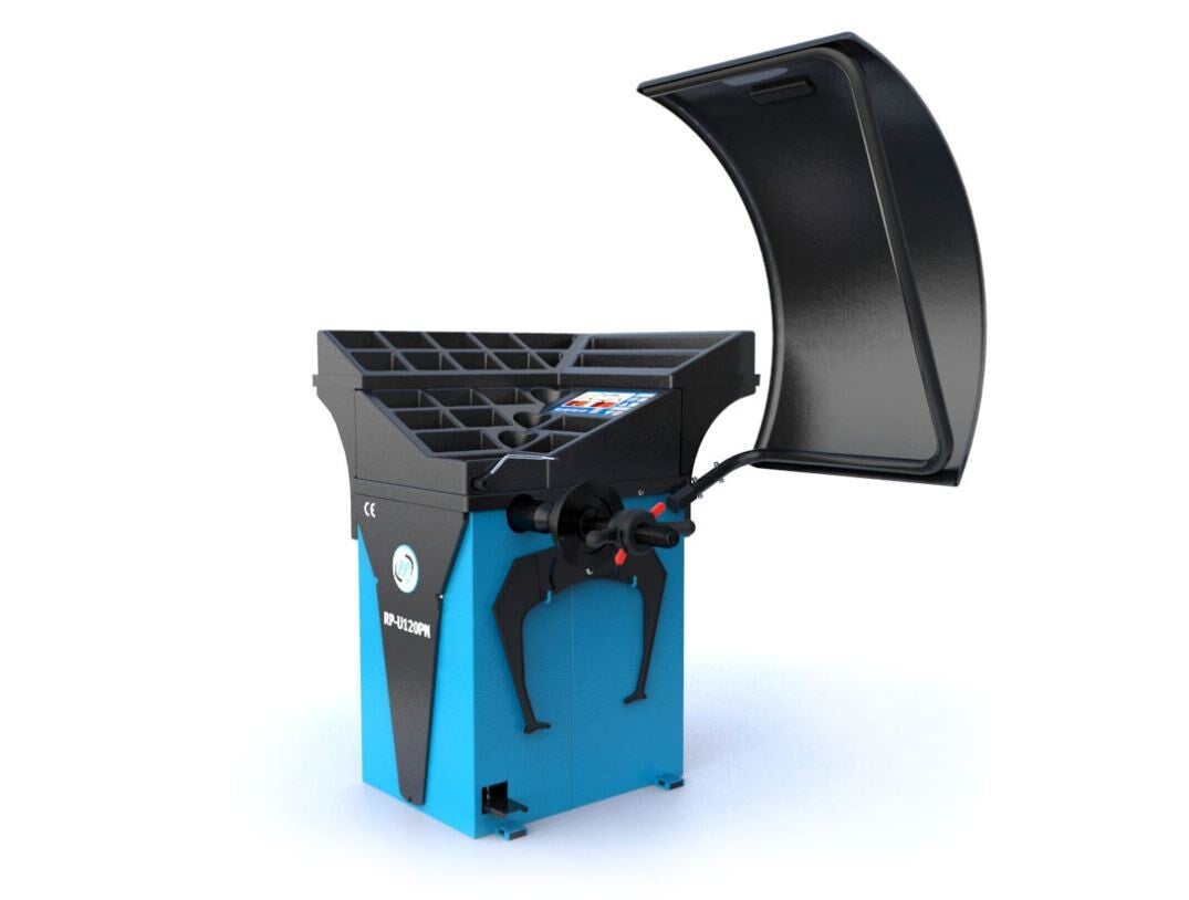 Equilibratrice per pneumatici completamente automatica, 230 V, 10-32 pollici con display LED