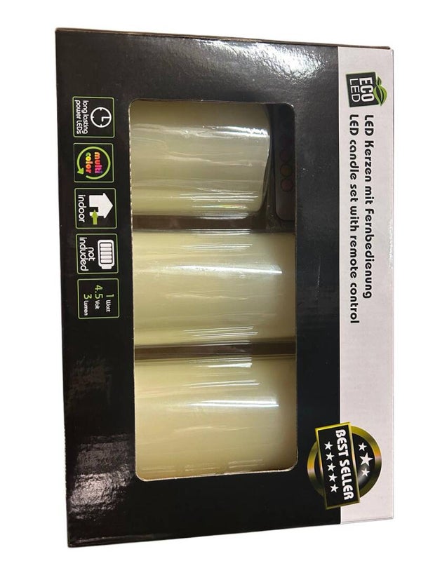 LED-Echtwachskerzen mit Fernbedienung