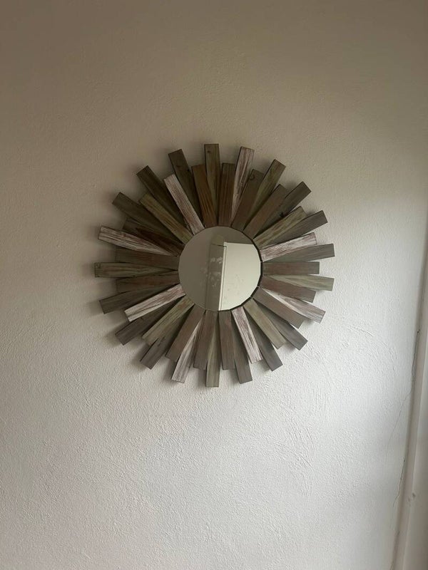Lange Round Sunburst Wall Mirror Spiegel