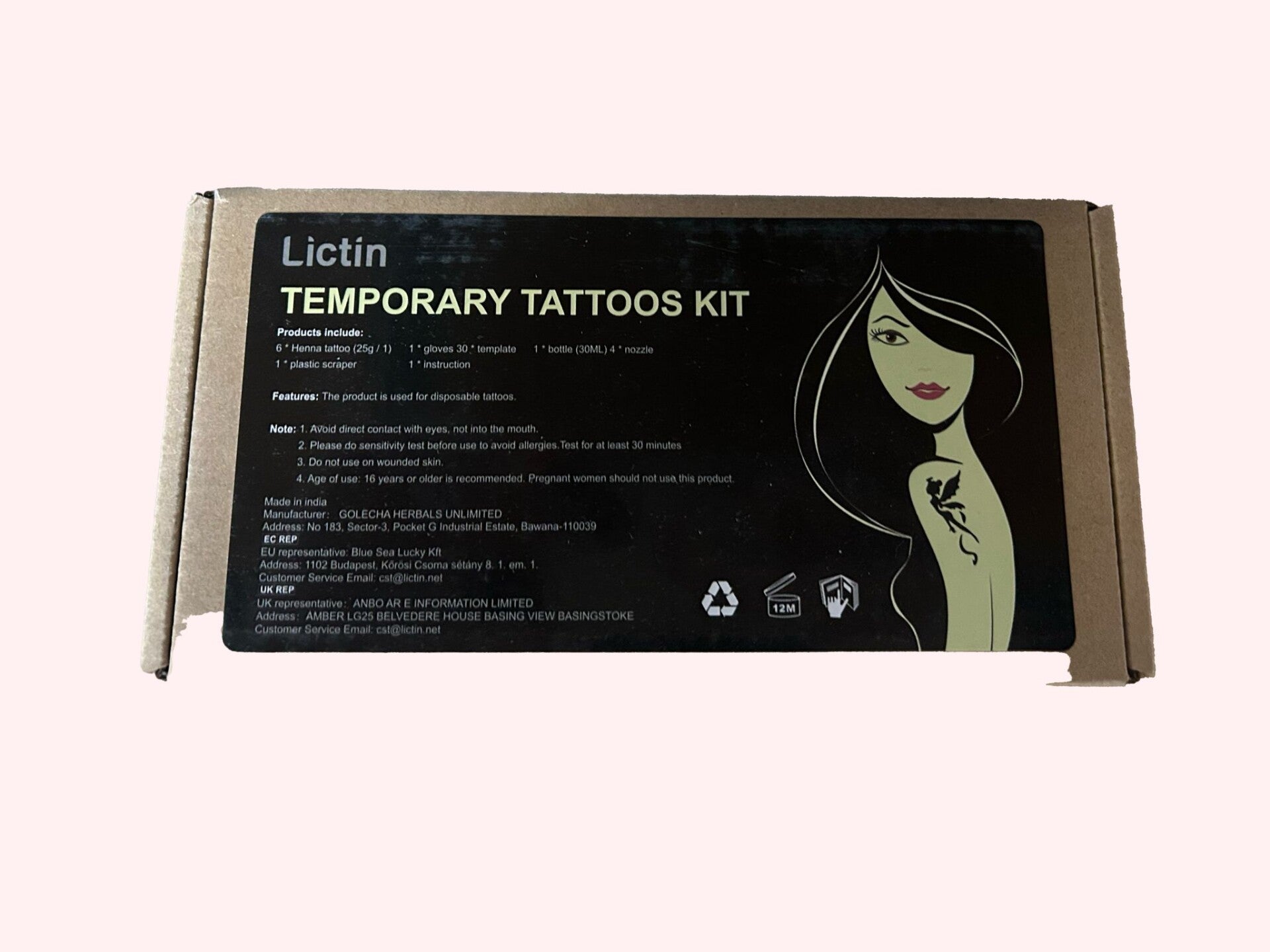 Temporäre Tattoos kit