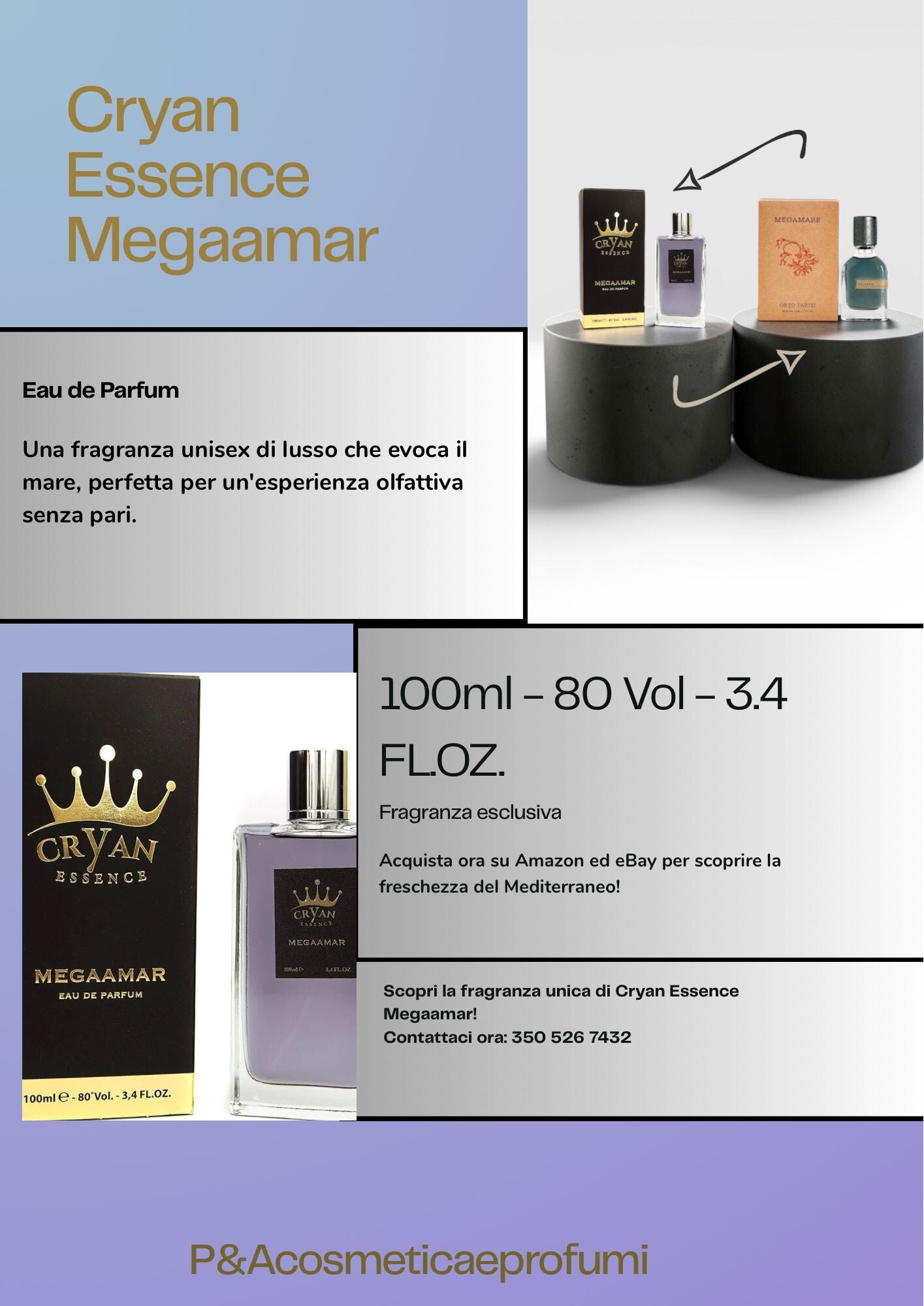 Cryan Essence MEGAAMAR Eau De Parfum 100 Ml unisex