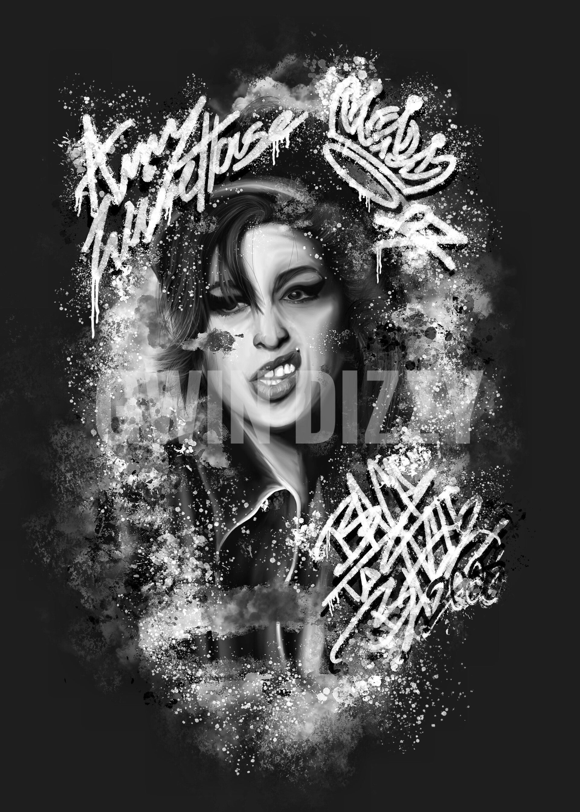 AMY WINEHOUSE B&W