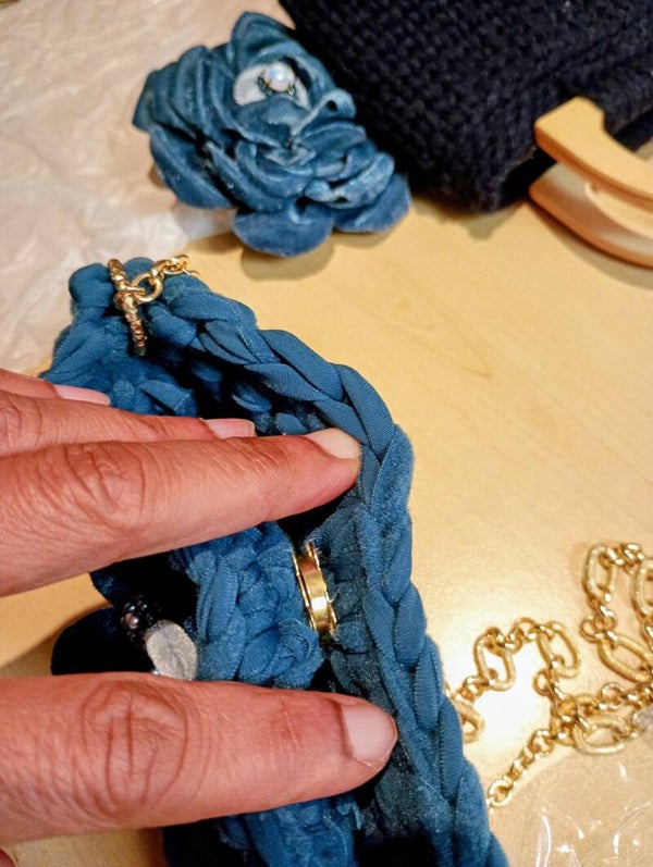 SAC A MAIN TRESSE PLUS FLEUR