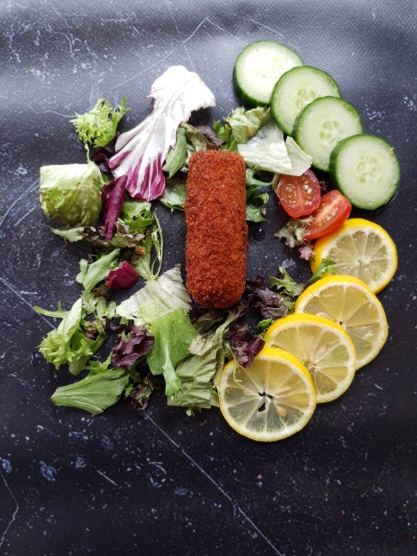 Garnalenkroket van Freek Schilder zo warm mogelijk geleverd