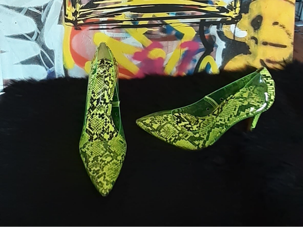 Faux Snake Print Shoe