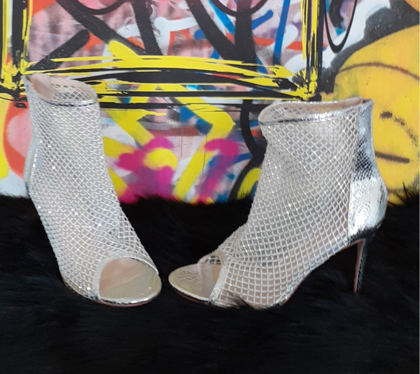 Fish Net Open Toe Boot