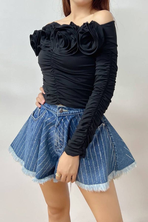 Off the Shoulder rosette top