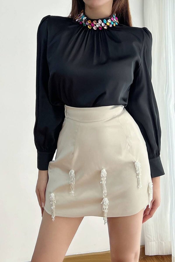 Tassel mini skirt