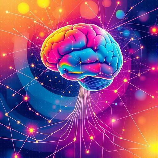 A vibrant, abstract illustration of a creative mind connecting to a flowing, luminous network. The network lines are not rigid but curve and reconfigure themselves organically.