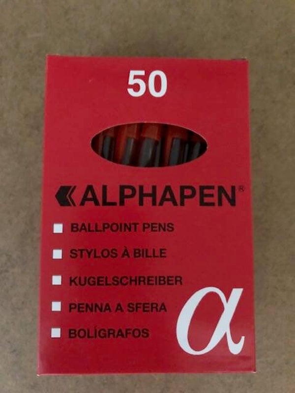 Balpen rood huismerk, pak 50 stuks