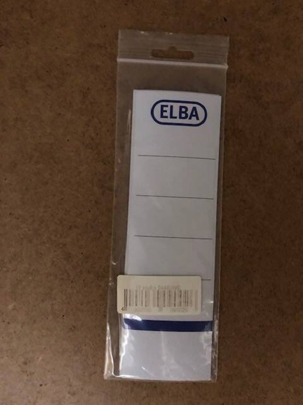 Elba ordnerrug etiket