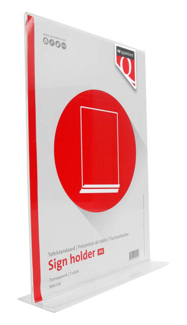 Kaarthouder Quantore A4 T-staand