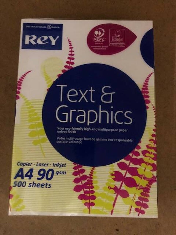 Kopieerpapier Rey Text & Graphics A4 90gr wit 500 vel