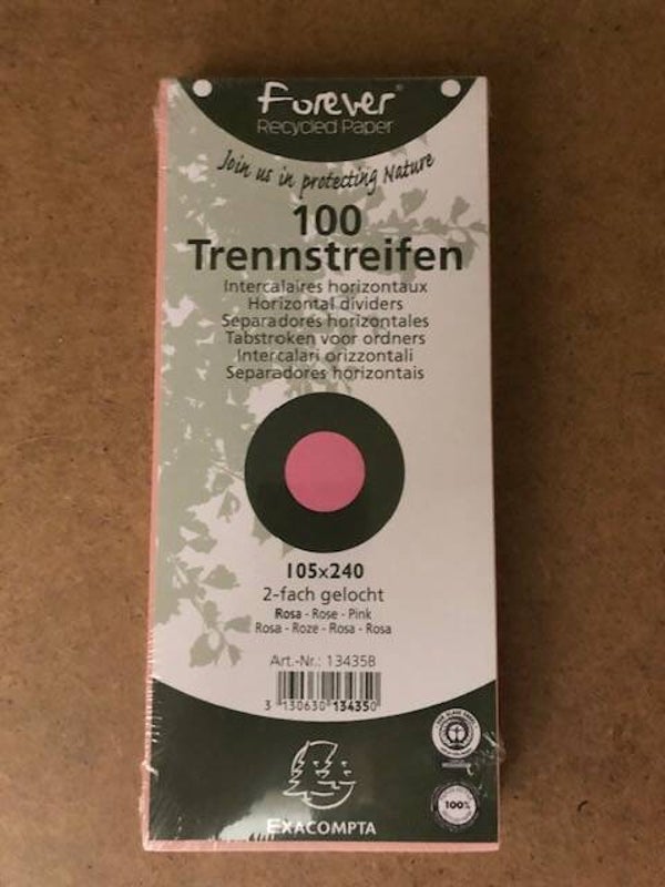Exacompta Tabstroken 105X240mm roze