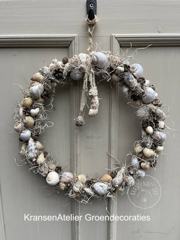 Krans schelpen, 32cm