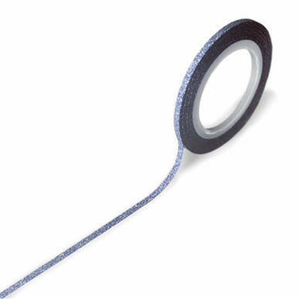 Decoratief lint 2mm - glitter blauw