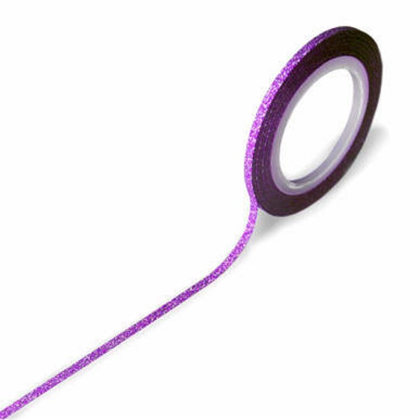 Decoratief lint 2mm - glitter violet