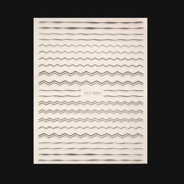 Sticker Nailart - STZ-G003 Zilver