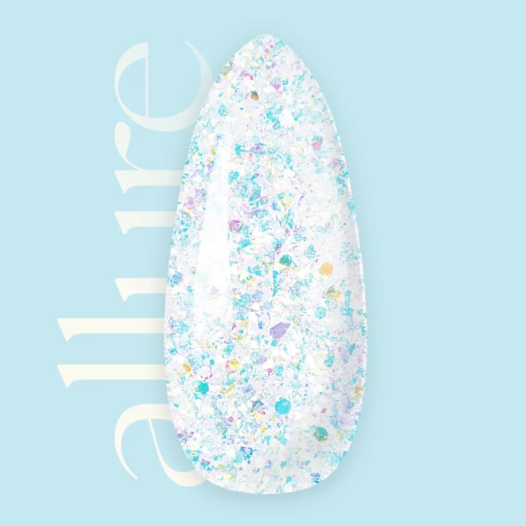 Allure meerkleurige premium semi-permanente nagellak met glitter G057 - Opal Prism
